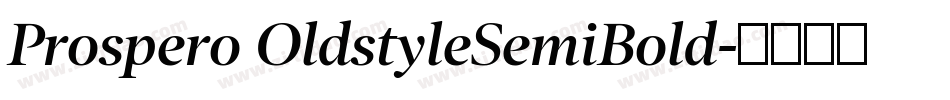 Prospero OldstyleSemiBold字体转换